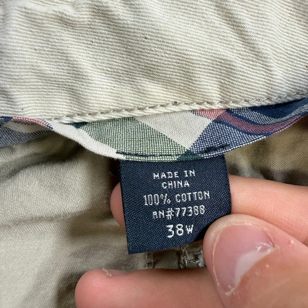 Y2K J Crew Cargo Shorts Men 38 Khaki Broken In Preppy Grunge Military Drawstring